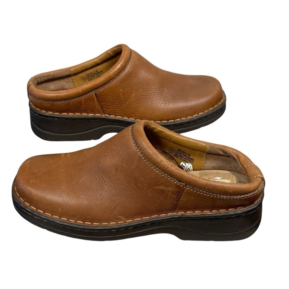 Cherokee women’s Brown Leather Slip-On Shoes/ Slides, size 10